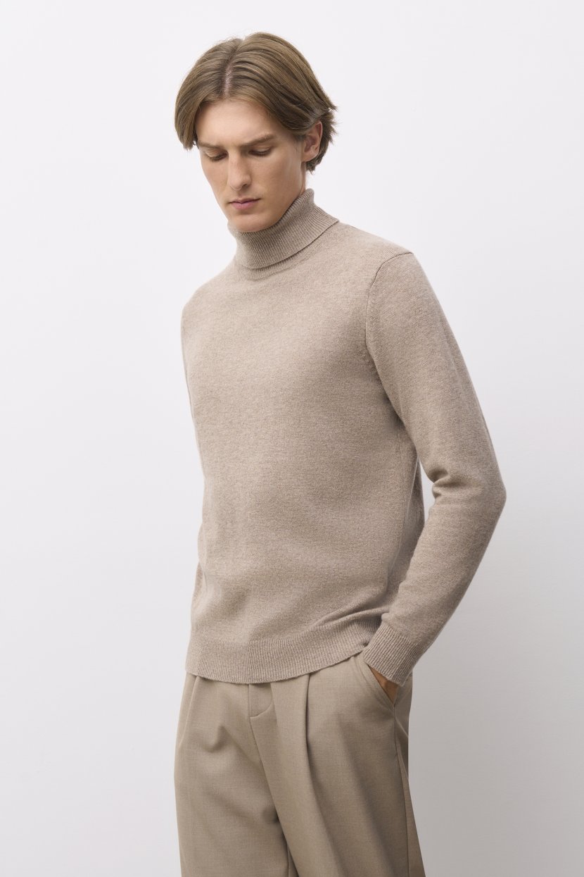 Водолазка с кашемиром 3XL бежевый 3449₽