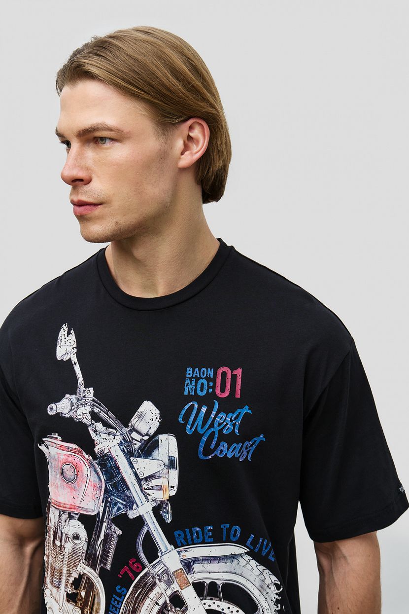 

Футболка кор.рук. BAON, Белый, Футболка-оверсайз с принтом (арт. BAON B7322006)