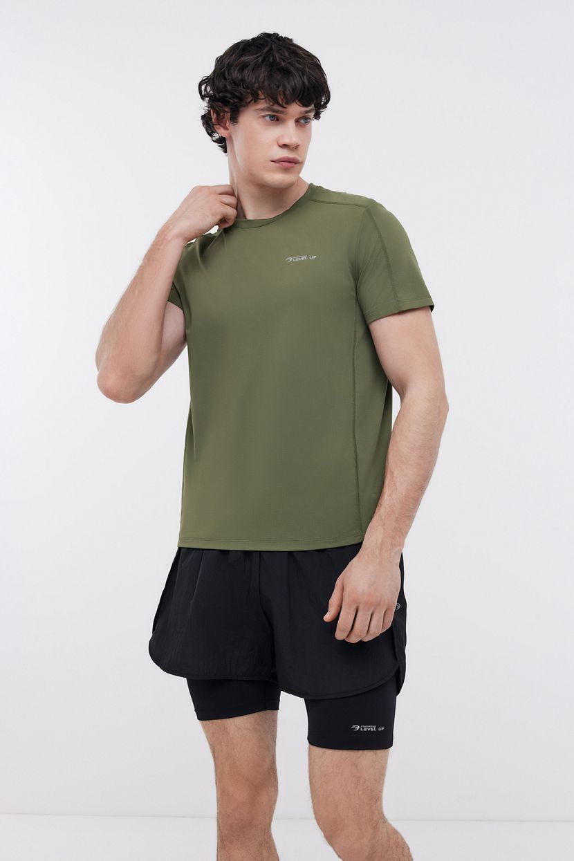 Спортивная футболка для бега, XXL, зеленый