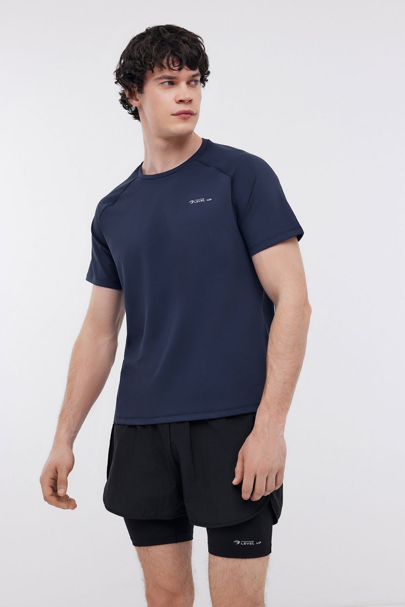 Спортивная футболка для бега (арт. BAON B7324039), размер L, цвет синий