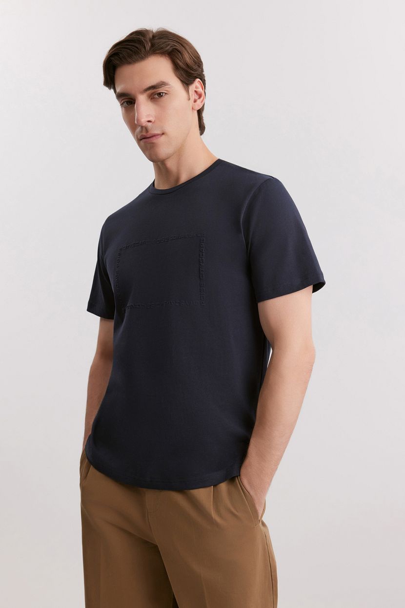 Футболка из 100 хлопка 3XL синий 1899₽