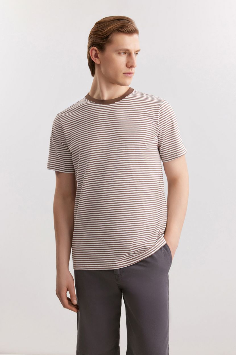 Футболка в полоску из хлопкового джерси