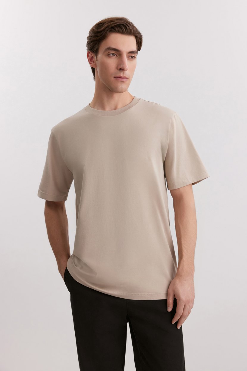 Футболка из хлопкового джерси 3XL бежевый 2399₽