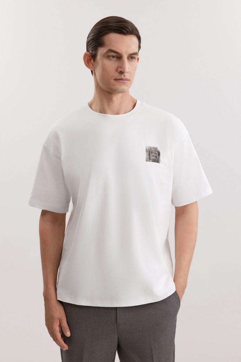 Футболка из 100 хлопкового джерси 3XL белый 3020₽