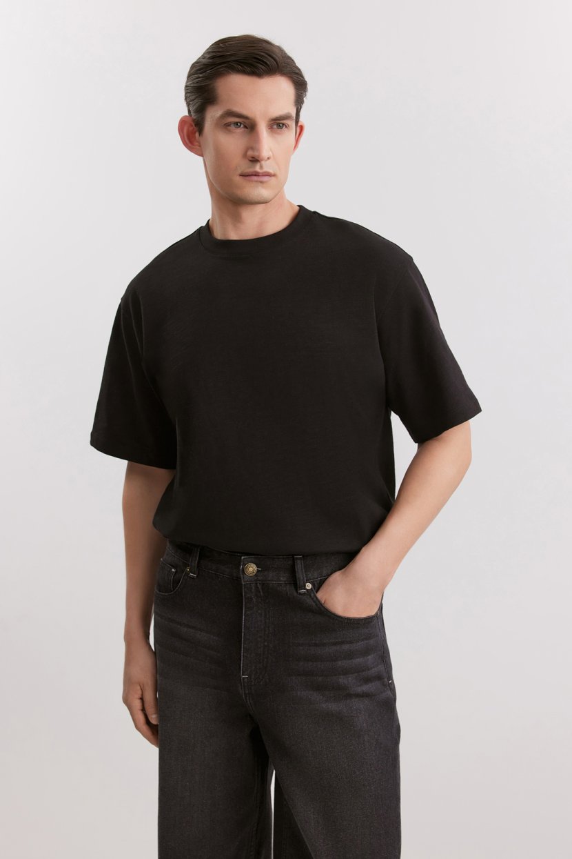 Футболка из хлопкового слаб-джерси