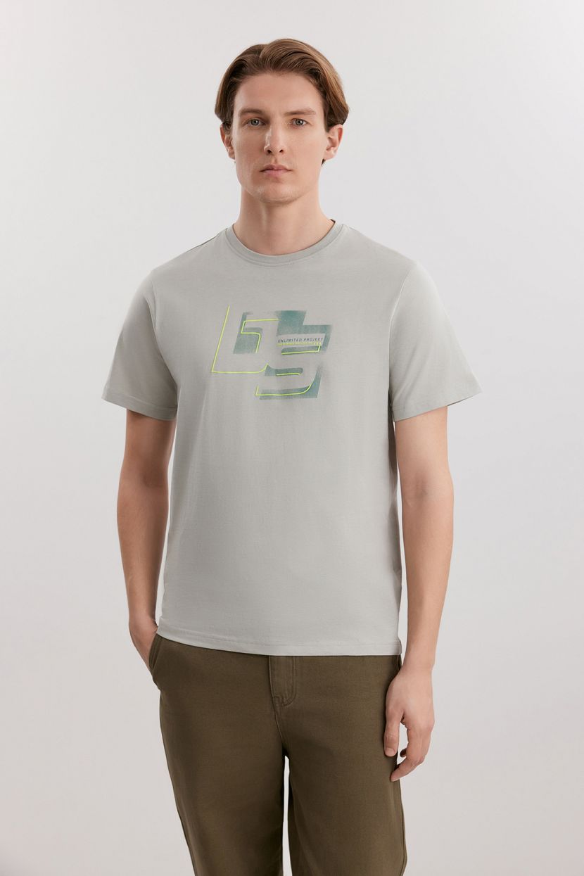 Футболка из 100 хлопкового трикотажа 3XL зеленый 2199₽