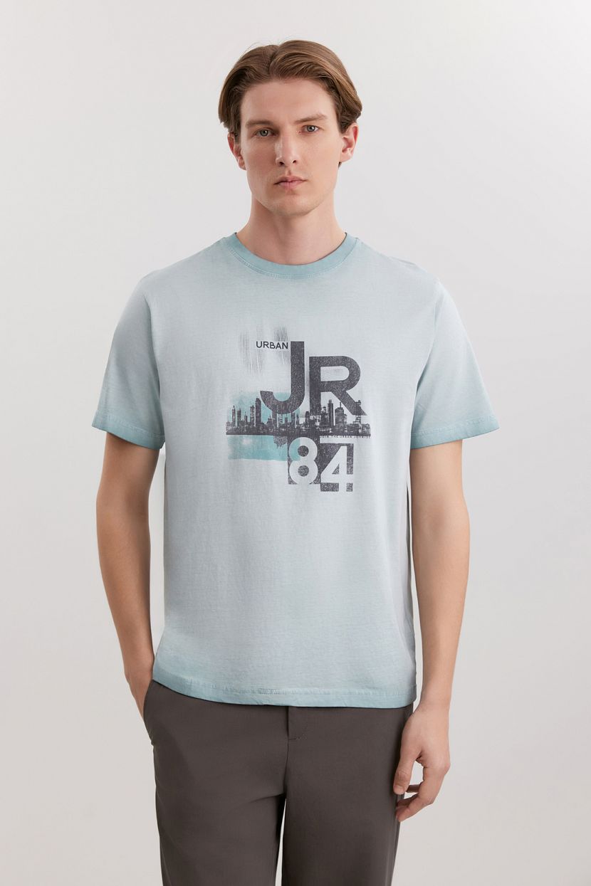 Хлопковая футболка с коротким рукавом