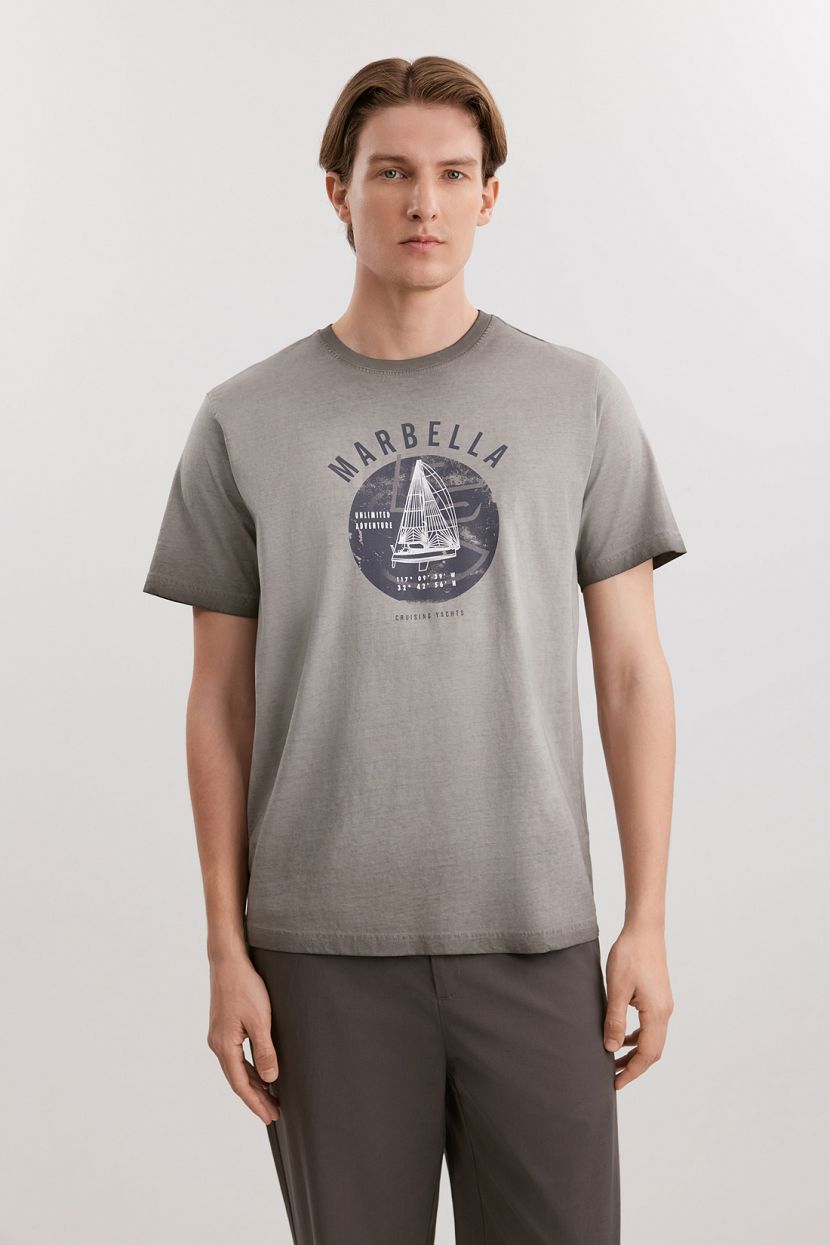 Футболка из 100 хлопкового джерси 3XL серый 2511₽