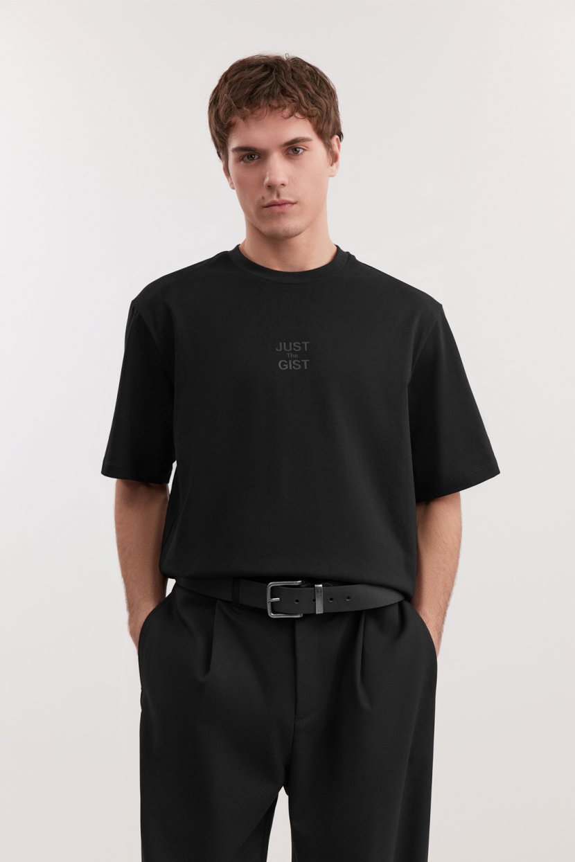 Свободная хлопковая футболка с принтом 3299₽