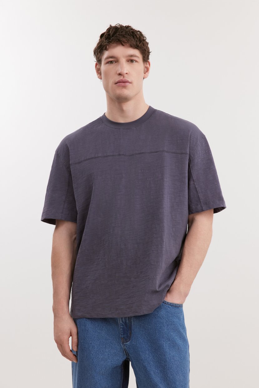 Футболка из слаб-джерси свободного кроя