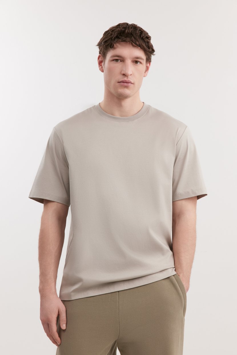 Футболка из премиального джерси с шёлком