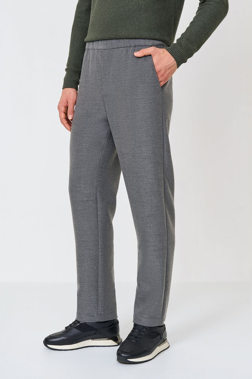 Повседневные брюки с эластичным поясом, 3XL, серый