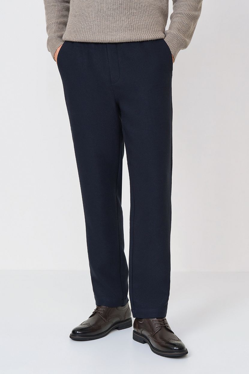 Повседневные брюки с эластичным поясом, 3XL, синий
