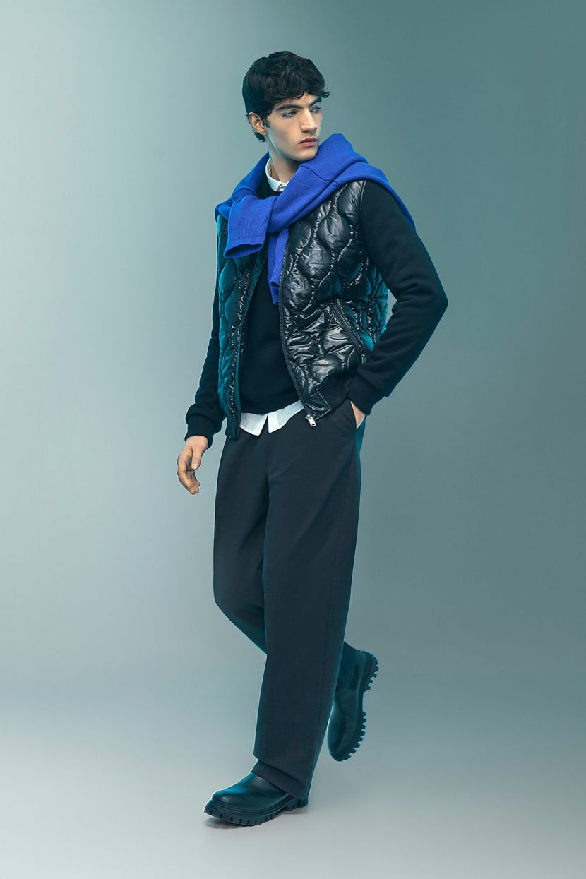 Багги прямого кроя из плотного хлопкового твила черный 2279₽