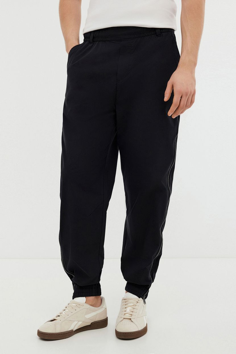 Брюки джоггеры однотонные из хлопка