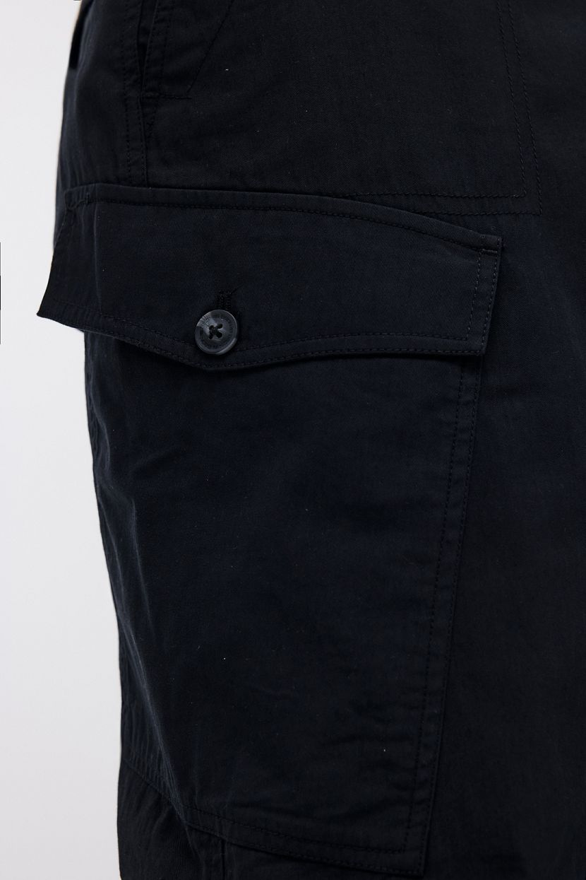 Прямые брюки джоггеры из хлопка (арт. BAON B7924021), размер L, цвет черный Прямые брюки джоггеры из хлопка (арт. BAON B7924021) - фото 4