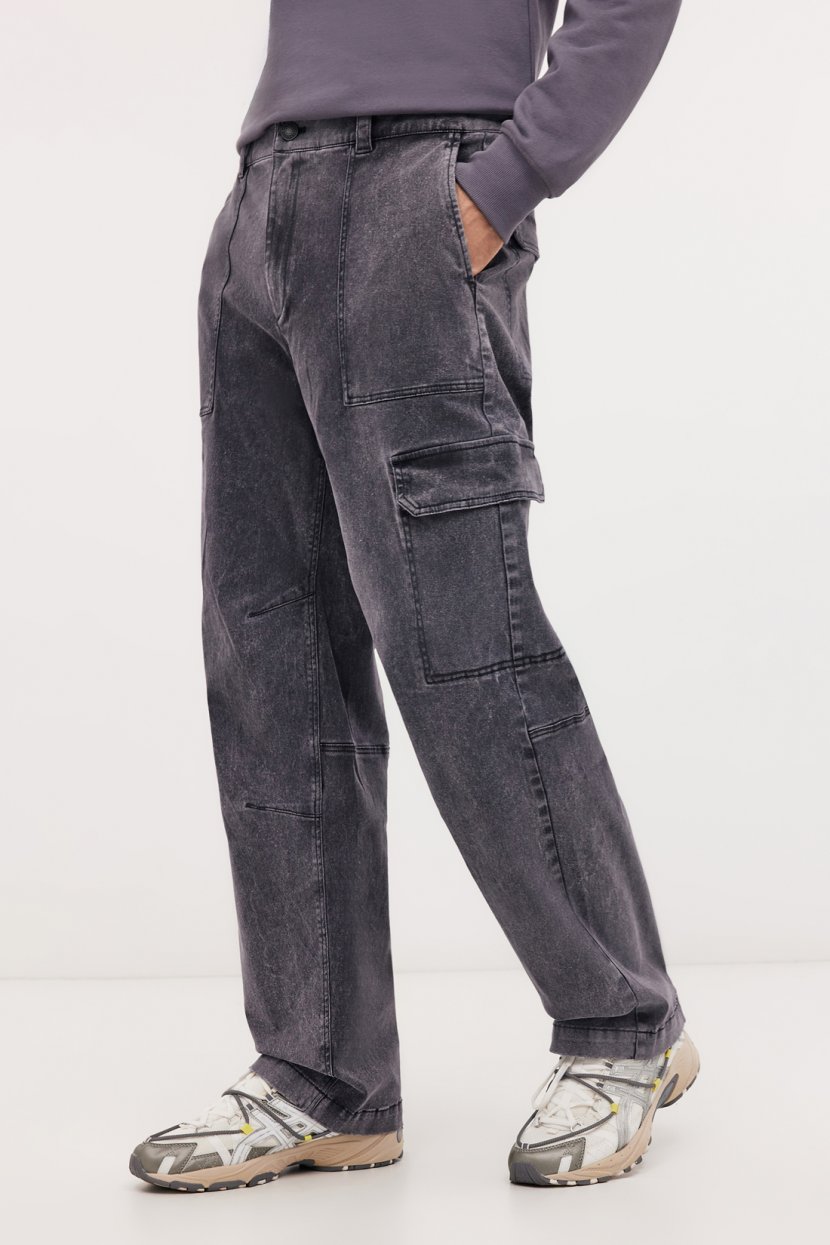 Брюки-карго из смесовой хлопковой ткани (арт. BAON B7924508)