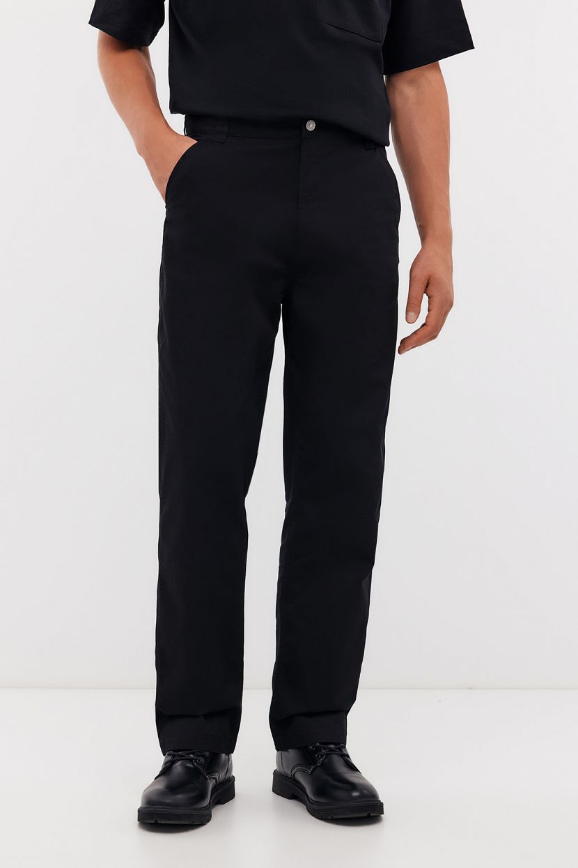 Брюки из 100 хлопка 3XL черный 4661₽