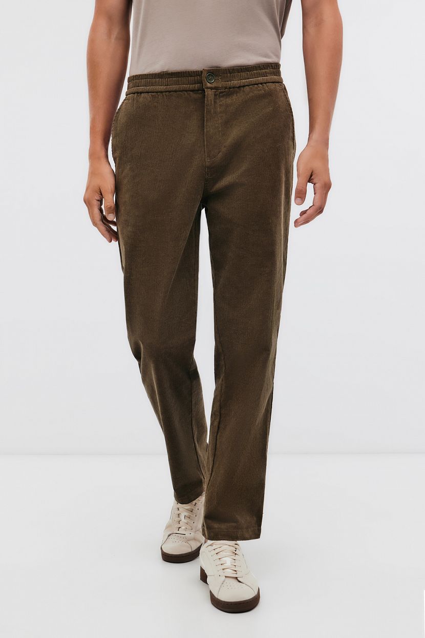 Брюки из хлопкового вельвета 3XL зеленый 4899₽