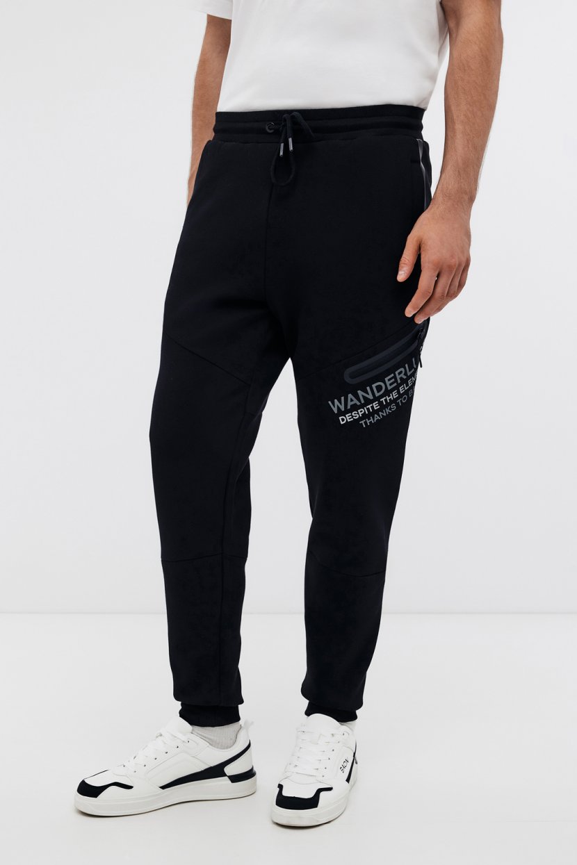 Брюки спортивные из хлопка 3XL черный 7721₽