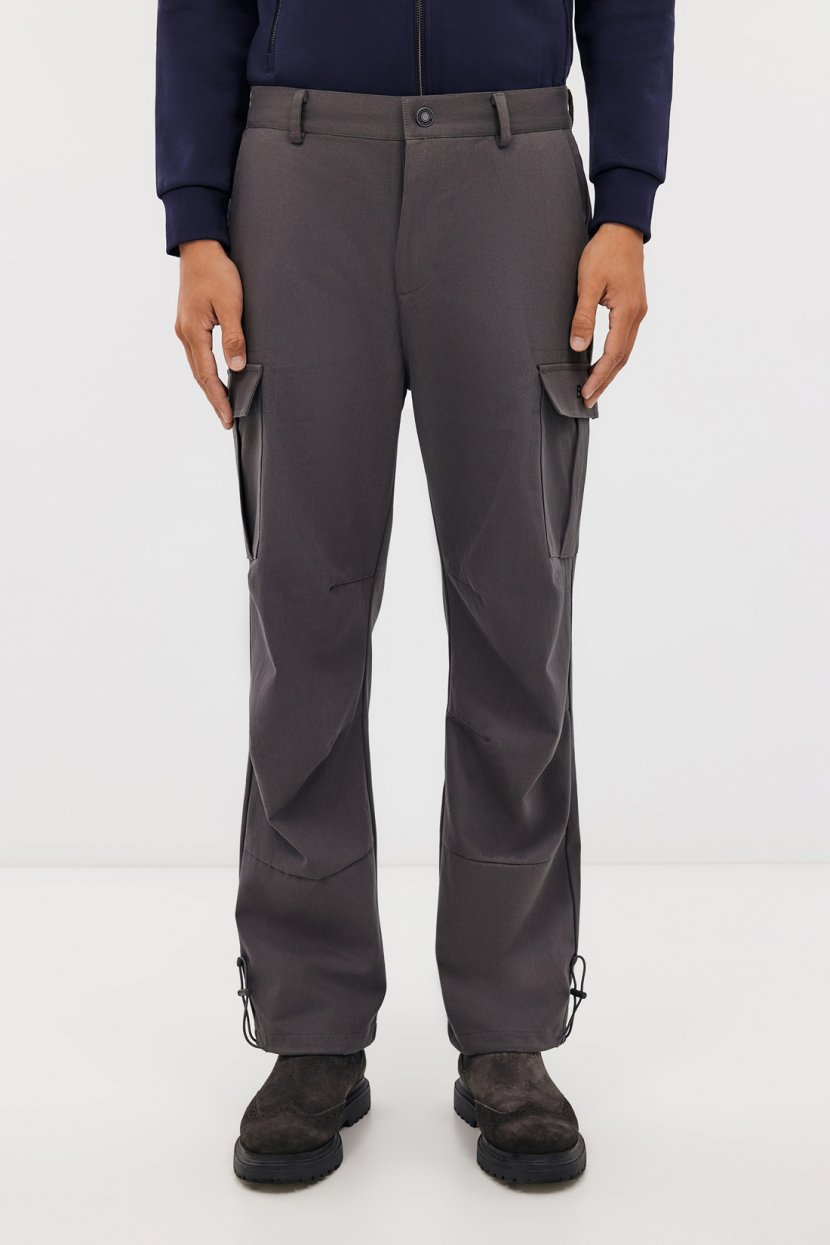 Спортивные брюки-карго 3XL серый 5849₽