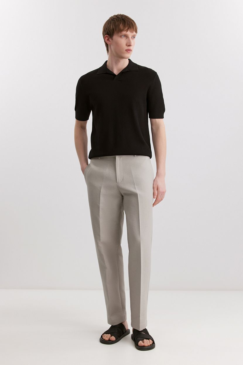 Брюки из смесового хлопка, 3XL, бежевый