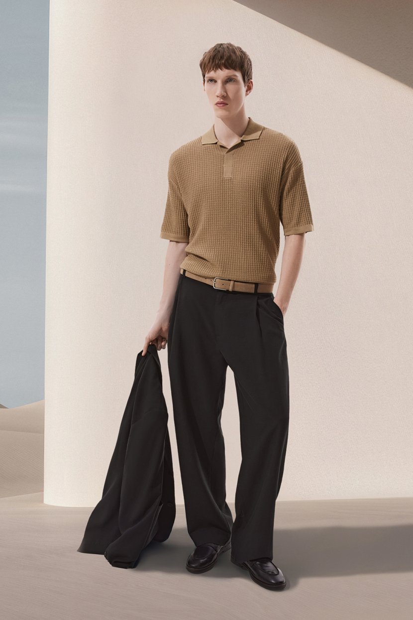 Широкие брюки из вискозы и льна