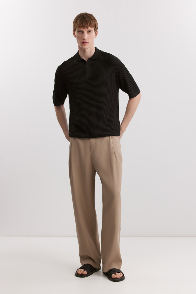 Брюки из вискозы и льна L бежевый 10999₽