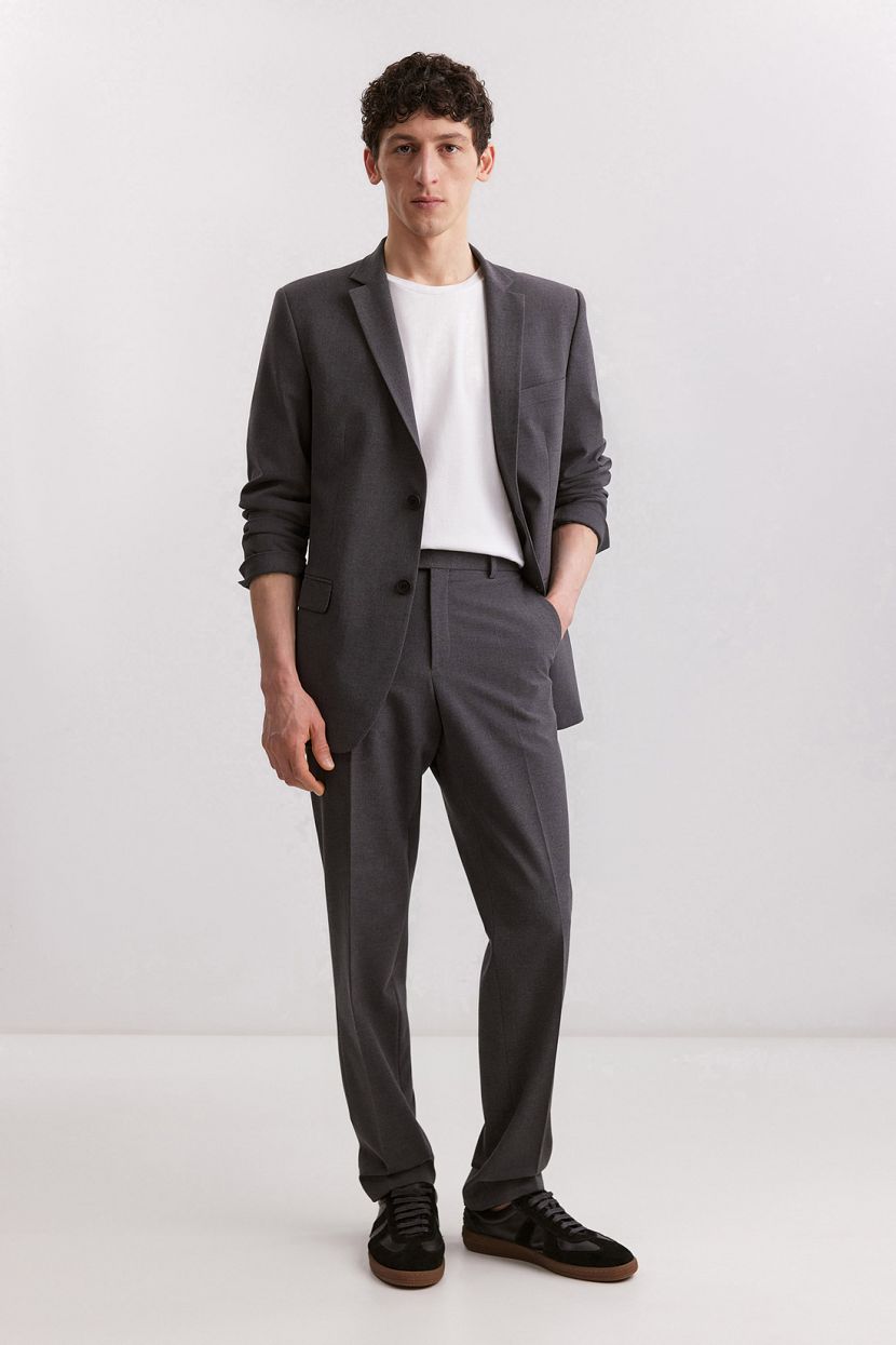 Брюки из костюмной поливискозы, 3XL, серый