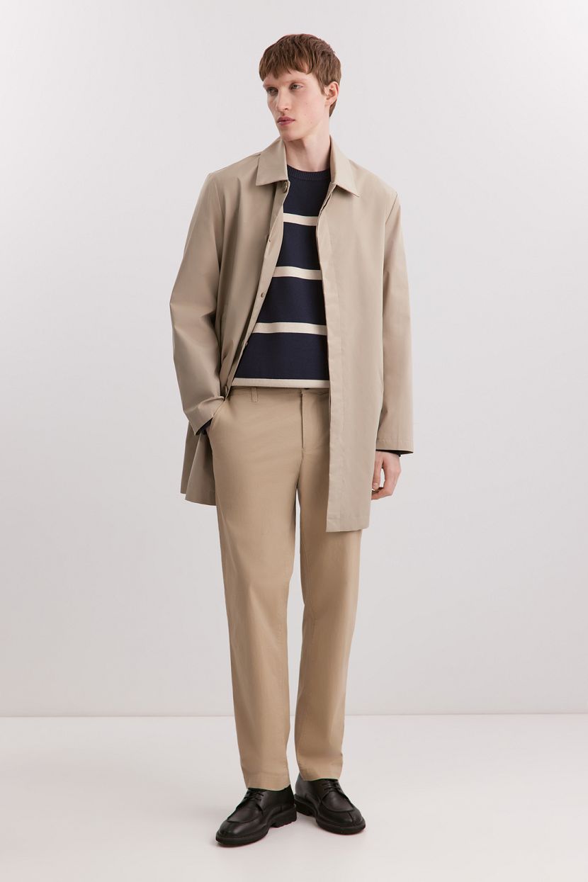 Брюки из хлопка, 3XL, бежевый