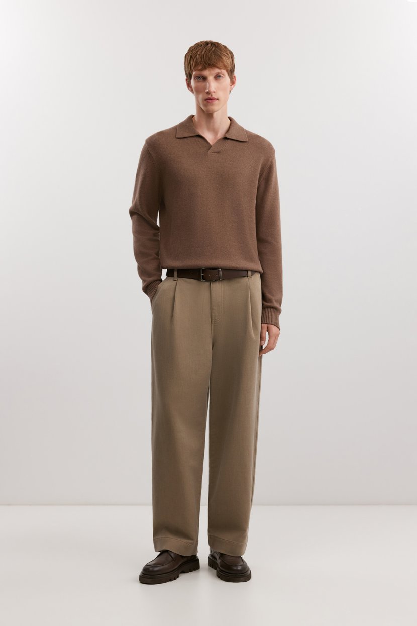 Брюки из смесовой ткани