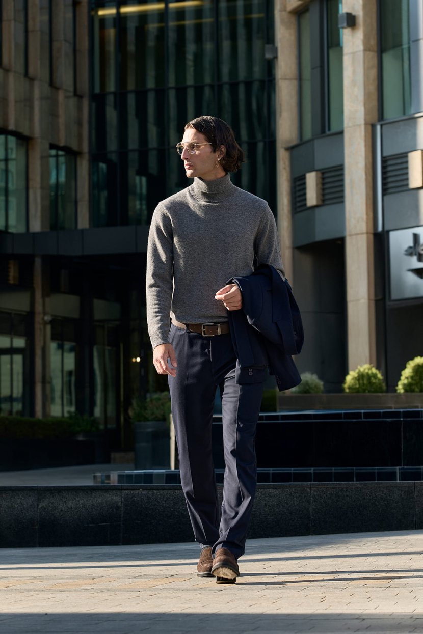 Брюки из смесовой ткани с шерстью 5599₽