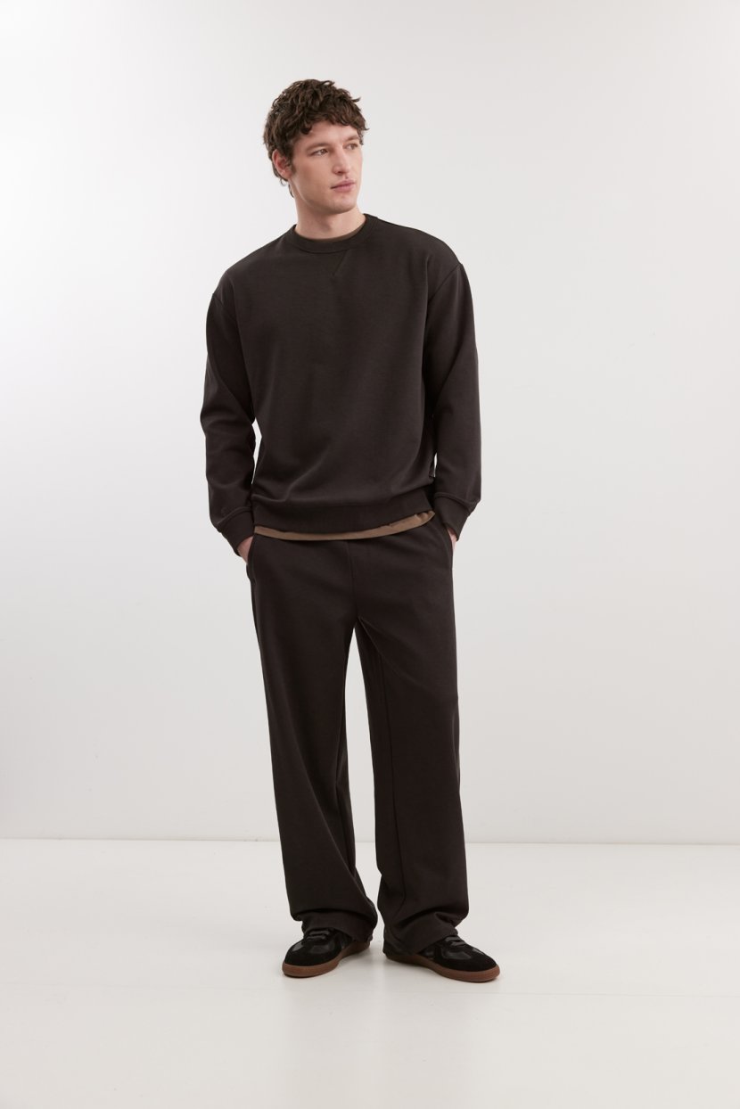 Брюки-джоггеры из интерлока с шелком и хлопком 8799₽