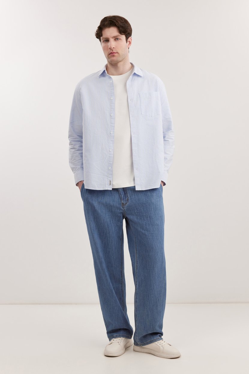 Свободные джинсы из хлопка и льна 9999₽