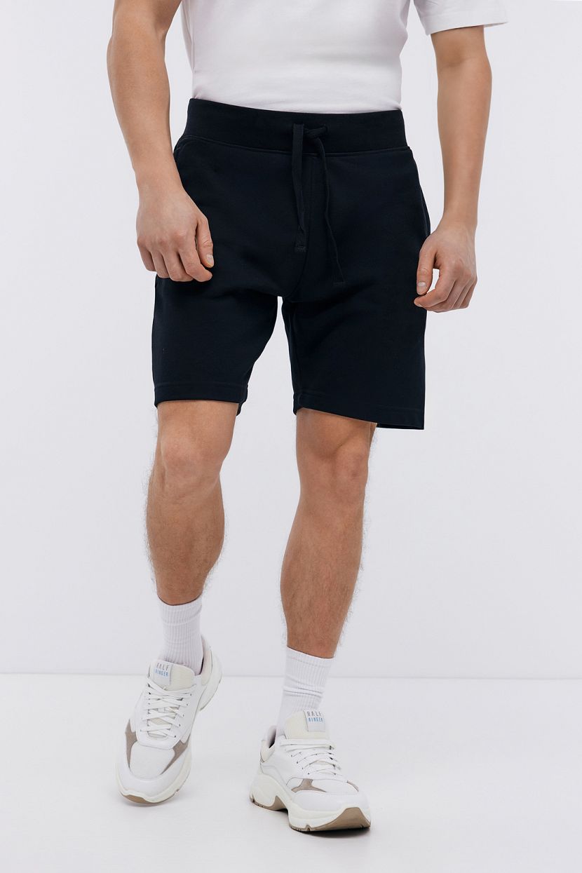 Спортивные шорты из футера  (арт. BAON B8224020), размер XL, цвет черный