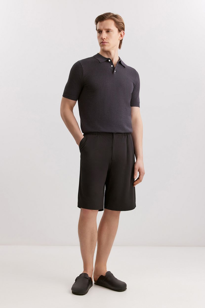 Шорты из хлопка и модала 3XL черный 3399₽