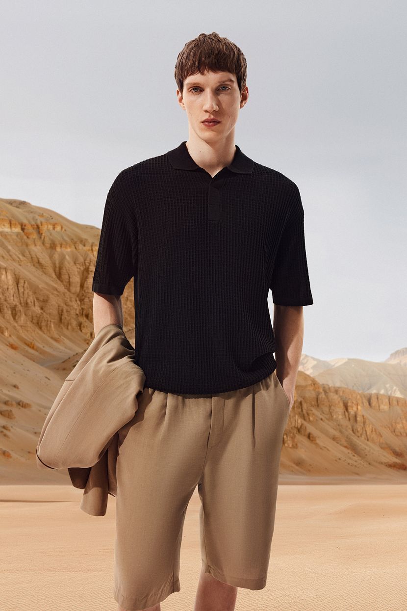 Шорты из вискозы и льна L бежевый 6999₽