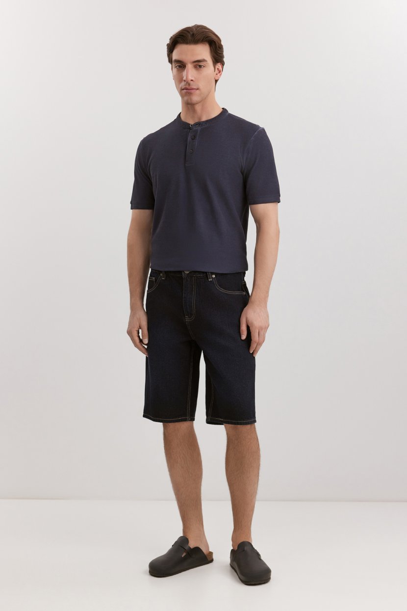 Шорты из смесового хлопкового денима 31 синий 4272₽