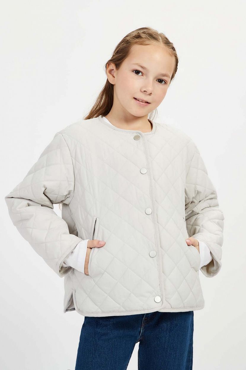 Стёганая куртка для девочки, 146, серый only куртка для девочки цвет серый размер 146