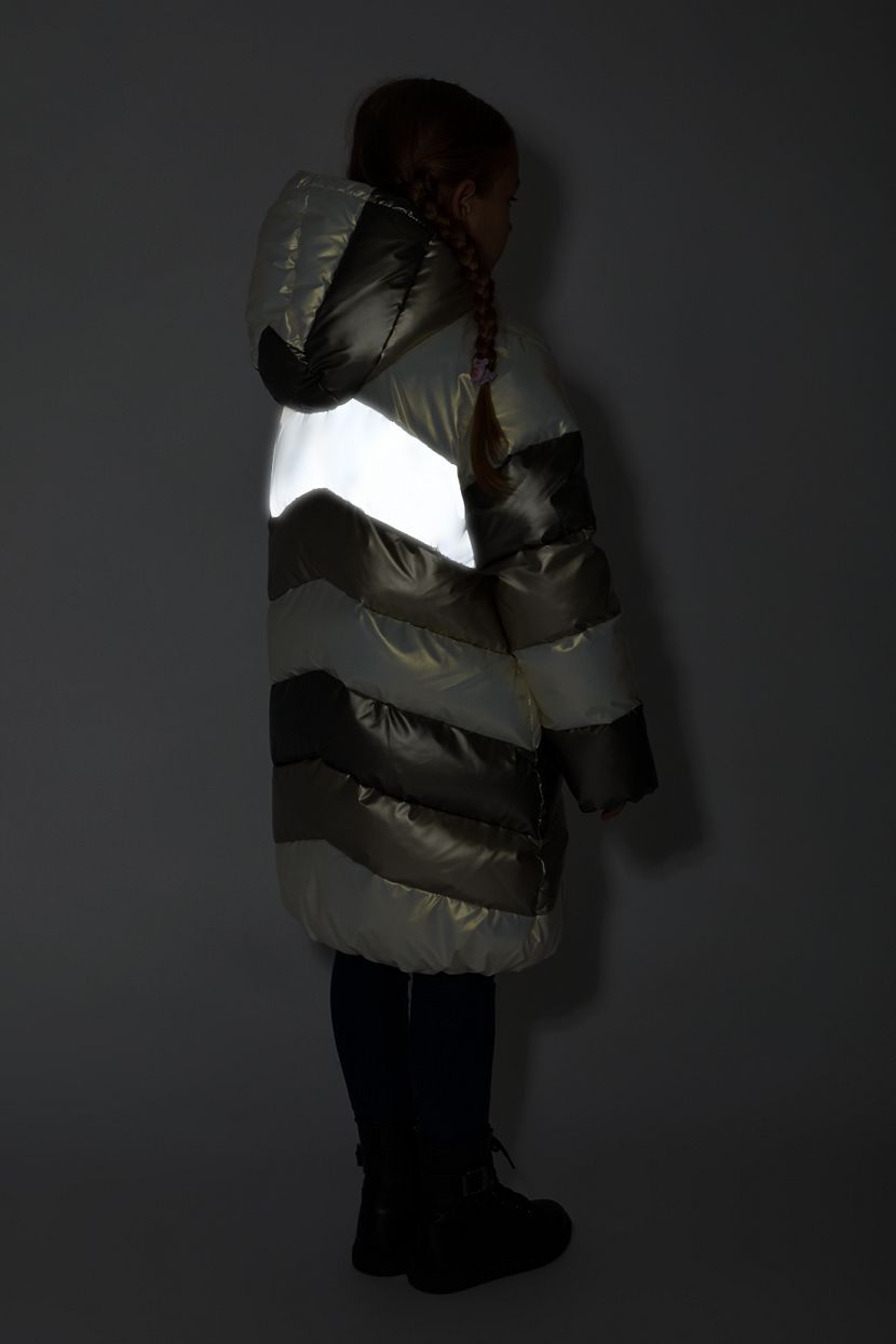 Куртка (Эко пух) (арт. baon BK041502), размер 122, цвет золотой Куртка (Эко пух) (арт. baon BK041502) - фото 3