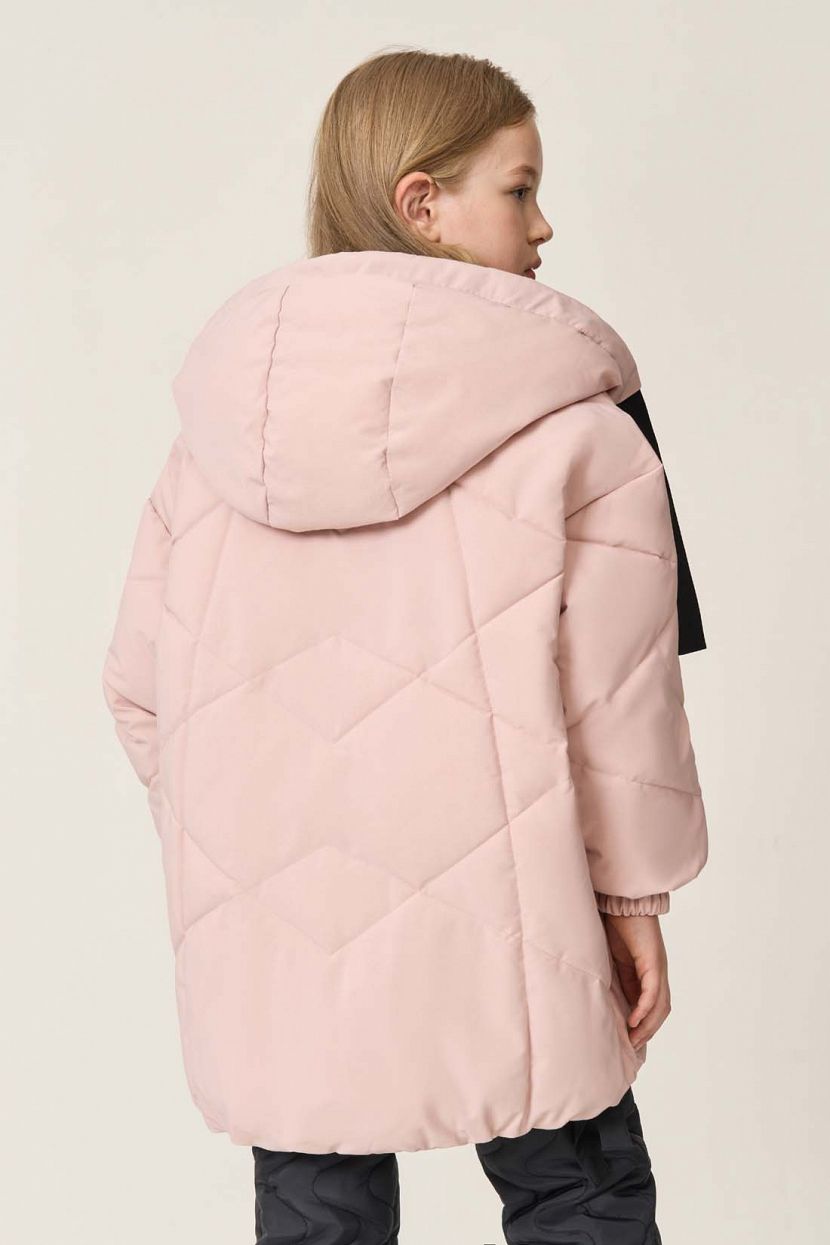 Куртка-кокон с экопухом для девочки (арт. baon BK0423501), размер 146, цвет розовый Куртка-кокон с экопухом для девочки (арт. baon BK0423501) - фото 3