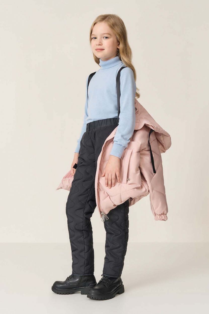 Куртка-кокон с экопухом для девочки (арт. baon BK0423501), размер 146, цвет розовый Куртка-кокон с экопухом для девочки (арт. baon BK0423501) - фото 4