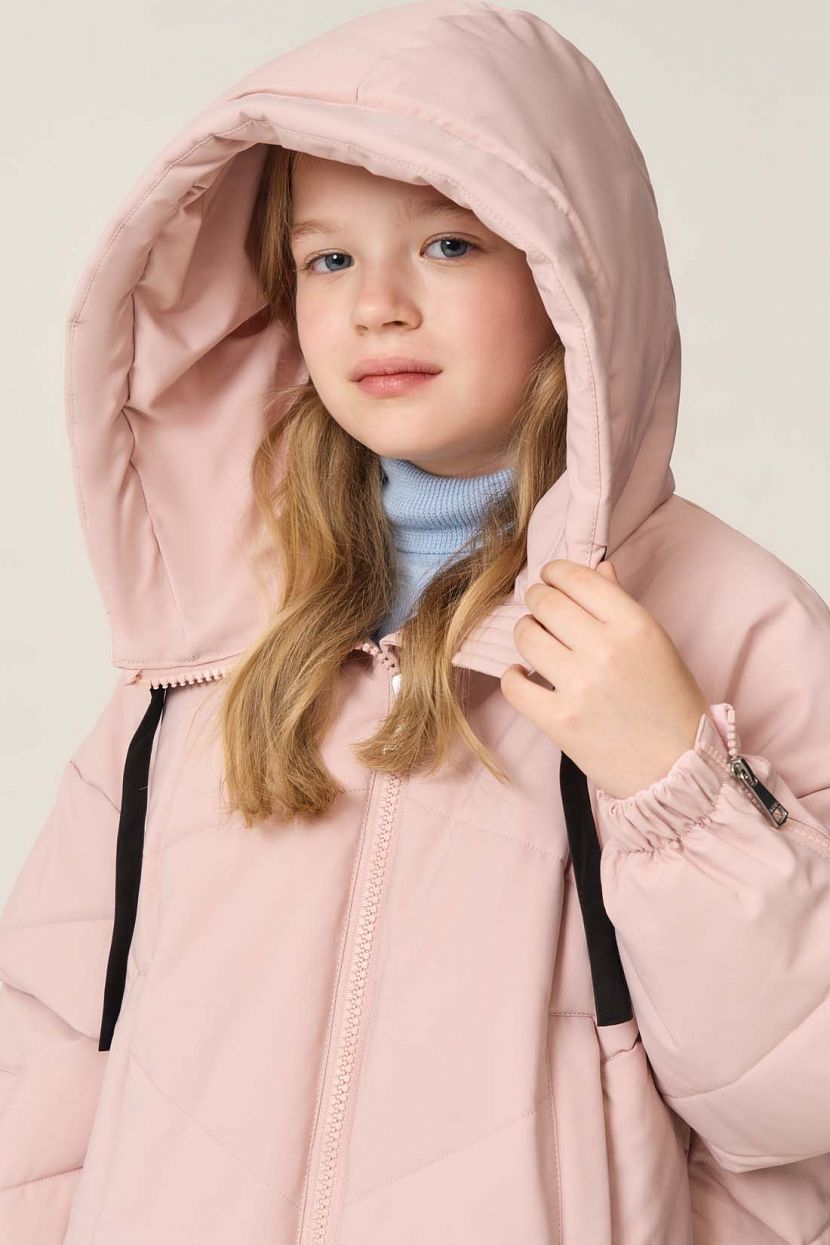 Куртка-кокон с экопухом для девочки (арт. baon BK0423501), размер 146, цвет розовый Куртка-кокон с экопухом для девочки (арт. baon BK0423501) - фото 5