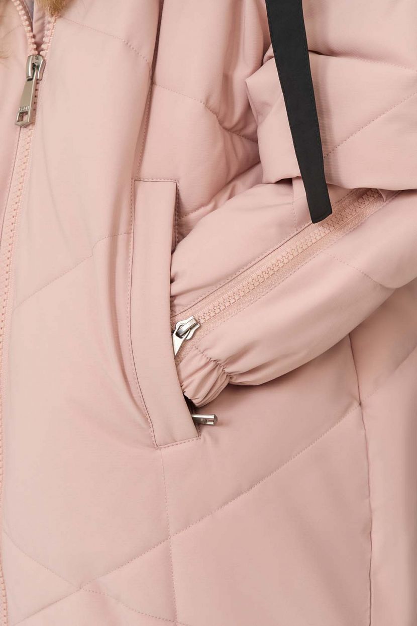 Куртка-кокон с экопухом для девочки (арт. baon BK0423501), размер 146, цвет розовый Куртка-кокон с экопухом для девочки (арт. baon BK0423501) - фото 7