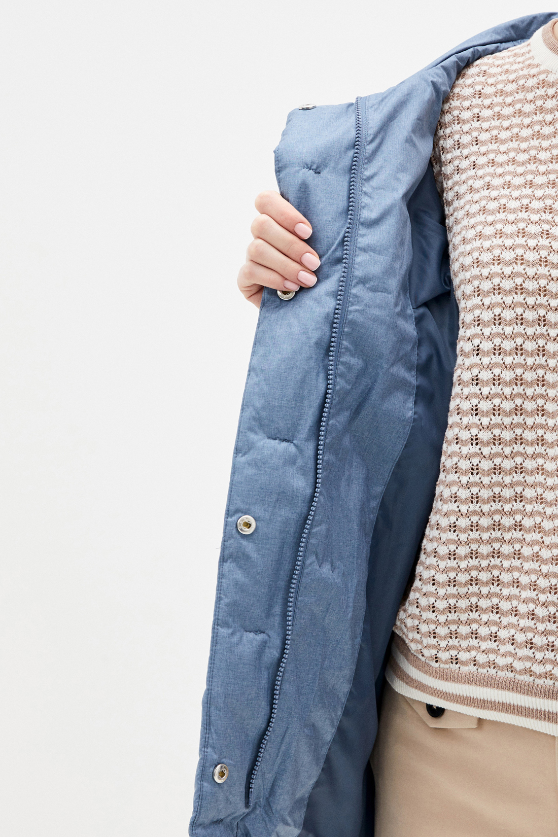 Куртка с поясом (арт. baon B030038), размер M, цвет синий Куртка с поясом (арт. baon B030038) - фото 4
