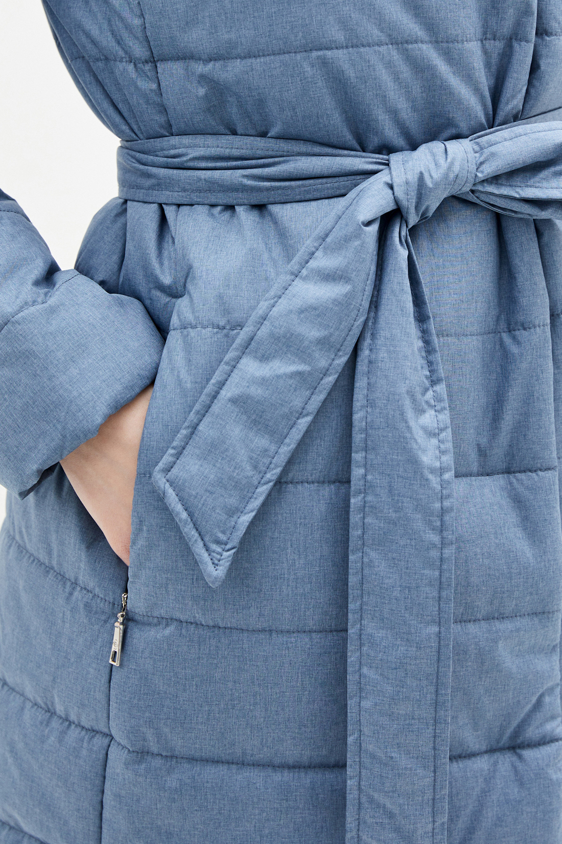 Куртка с поясом (арт. baon B030038), размер M, цвет синий Куртка с поясом (арт. baon B030038) - фото 3