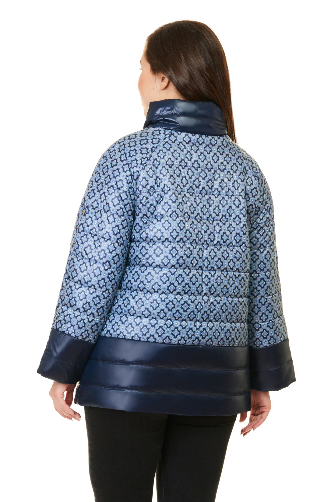 Куртка SIZE+ с орнаментом (арт. baon B037121), размер 56, цвет dark navy printed#синий Куртка SIZE+ с орнаментом (арт. baon B037121) - фото 2