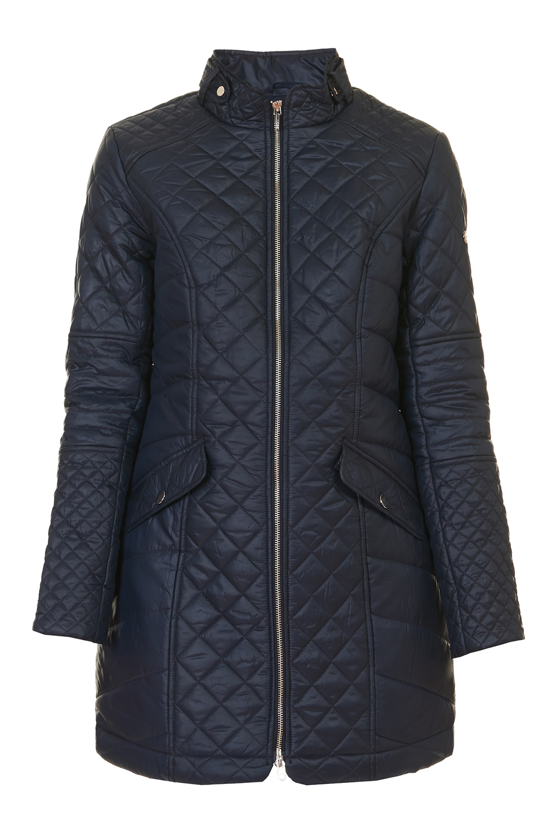 Удлинённая стёганая куртка (арт. baon B037535), размер XL, цвет синий Удлинённая стёганая куртка (арт. baon B037535) - фото 3