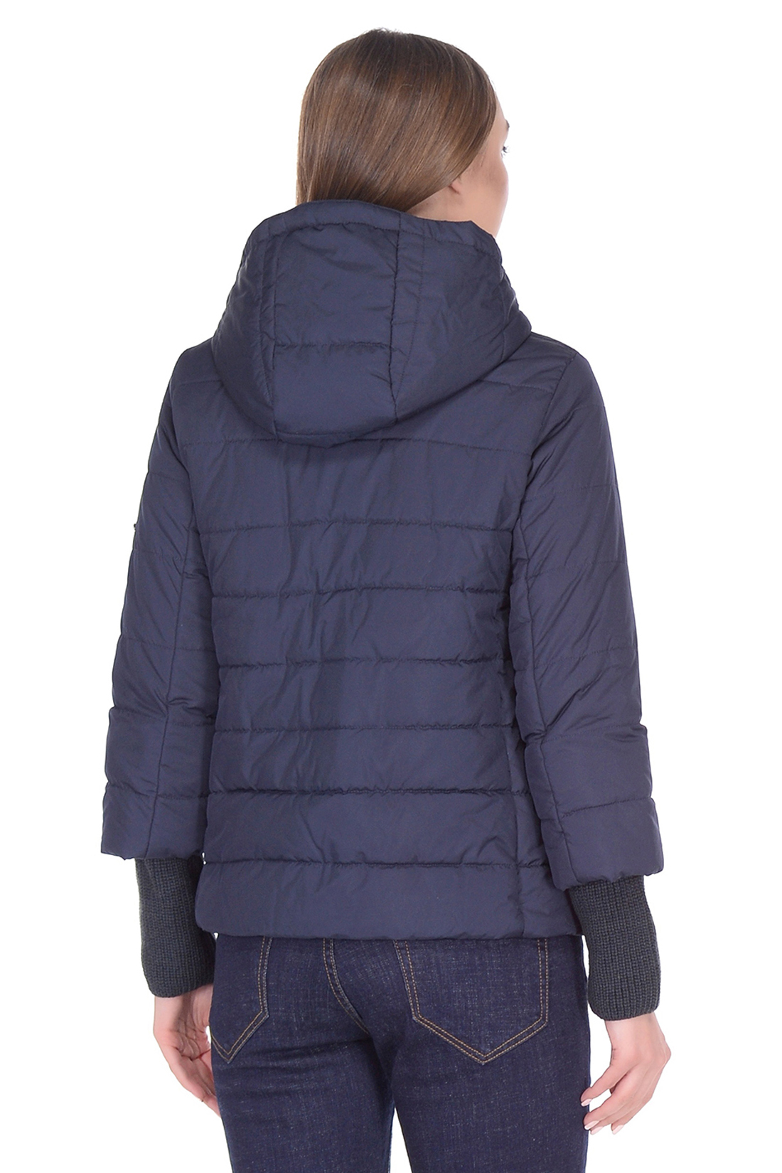 Куртка с вязаными манжетами (арт. baon B038002), размер M, цвет синий Куртка с вязаными манжетами (арт. baon B038002) - фото 2