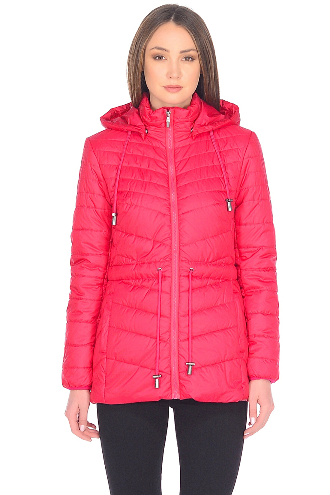 Приталенная куртка с капюшоном (арт. baon B038202), размер L, цвет красный Приталенная куртка с капюшоном (арт. baon B038202) - фото 1